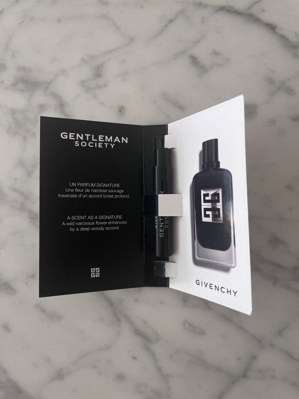 Givenchy Profumi & Eau de Toilette: Givenchy Gentleman Society Eau de Parfum Sample – Nuovo e nell'imballaggio originale da Wetzikon ZH venduto da MW.S 1