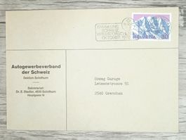 TR17 Enveloppe + Timbre Suisse 1970