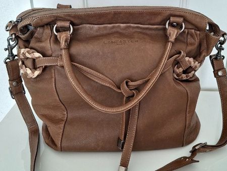 Sac Lancaster vintage en cuir marron