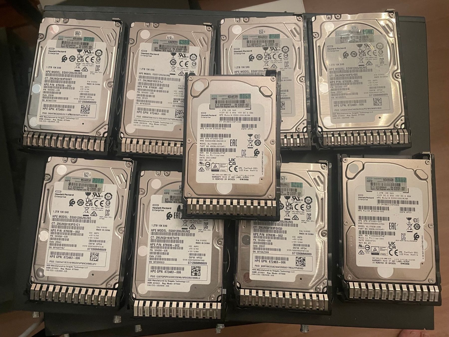Hewlett Packard Harddisks: 9 x HPE 1.2TB SAS Server Disks – Defekt aus Meierskappel von Maca0