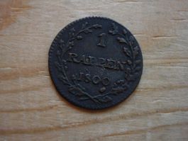 (P2) Helvetische Republik 1 Rappen 1800