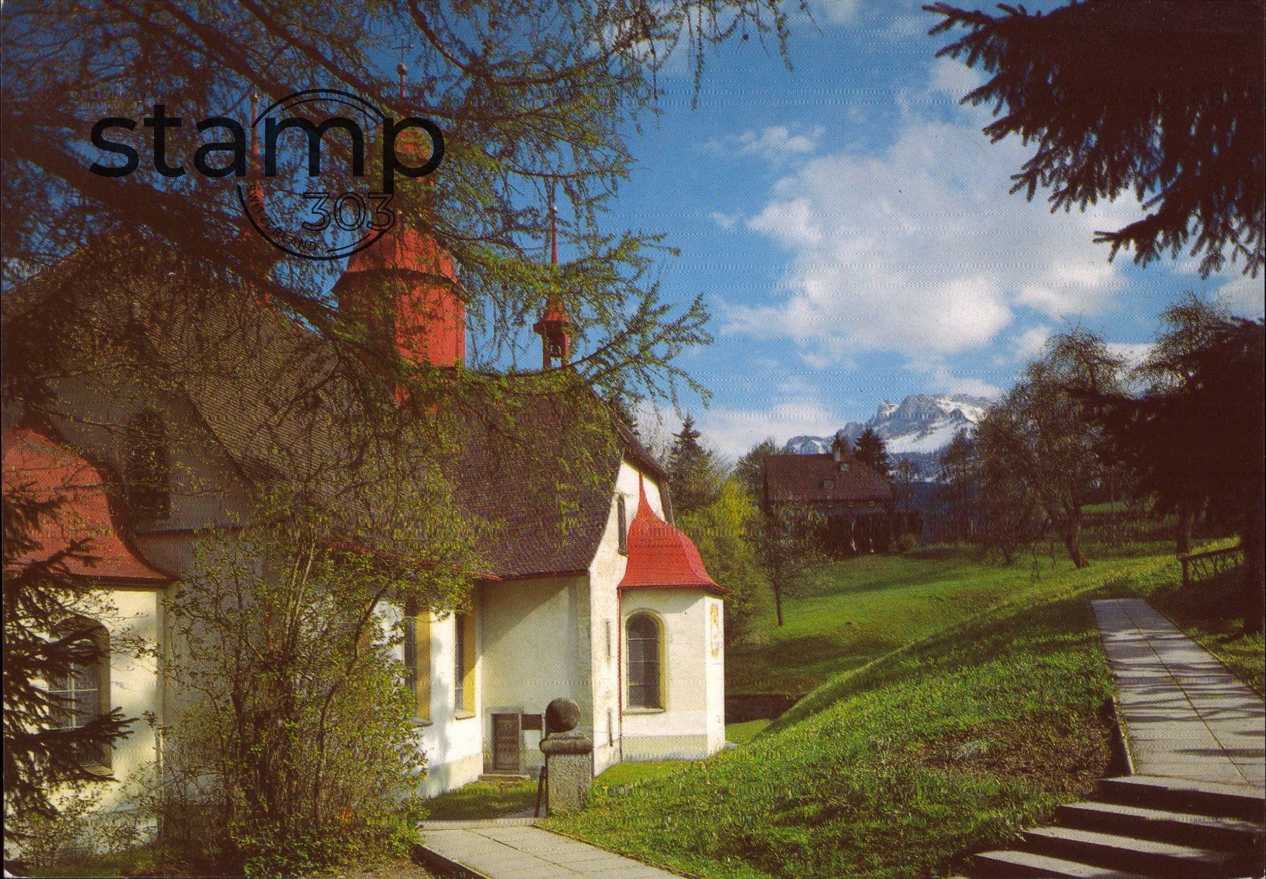 Cartoline postali: 1994 AK Hergiswald Wallfahrtskirche – Usato da Eggersriet venduto da stamp303