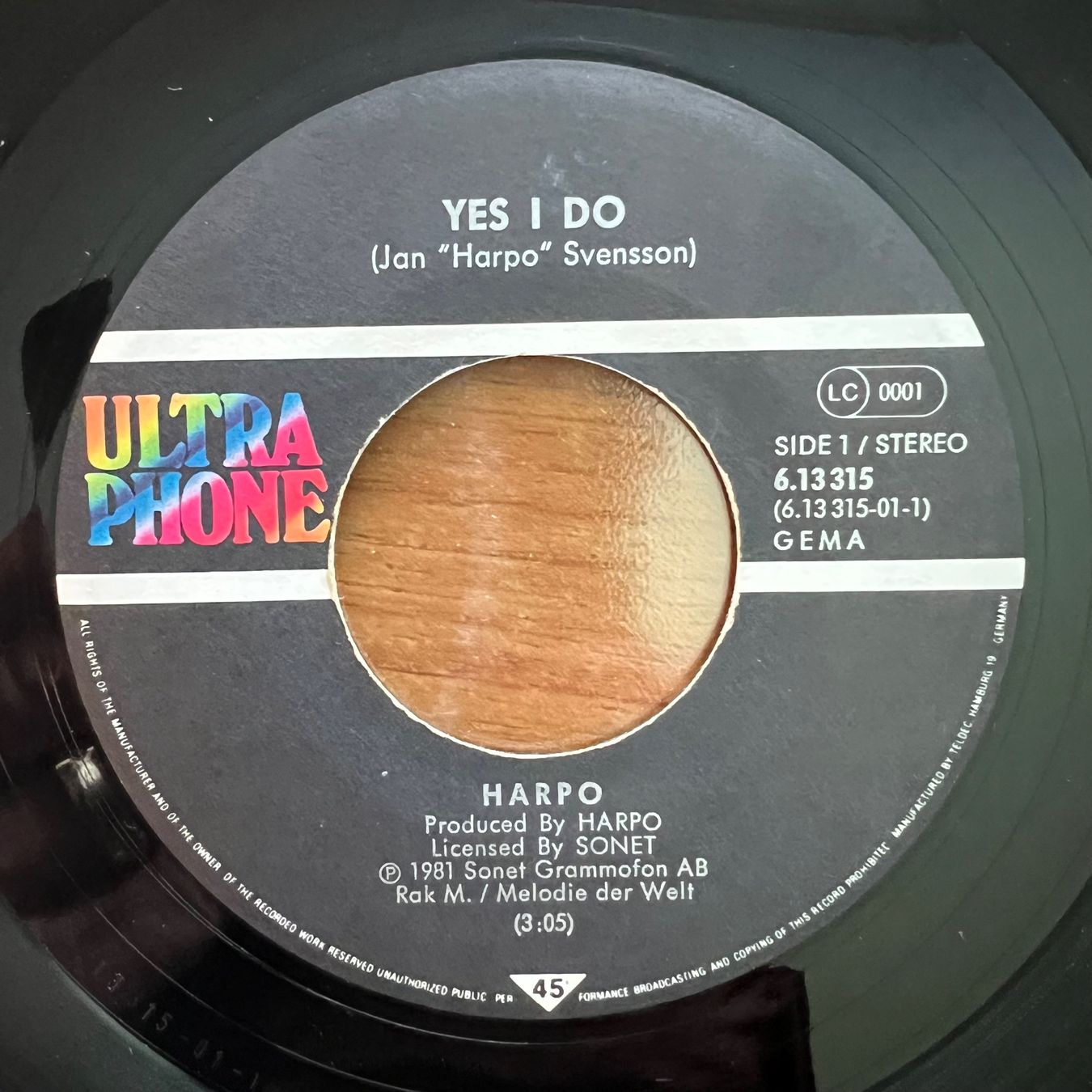 Schallplatten: Harpo - Yes I Do / 1. D-Press. 1981 – Gebraucht aus Gais von soundcave57 2