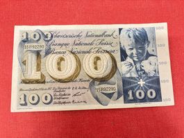 100 Franken Banknote 1957 TOP zustand seltener Jahrgang