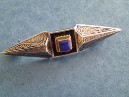 SAVATI /GR alte Brosche  Länge 5,5 cm Gew. 12,5 gramm
