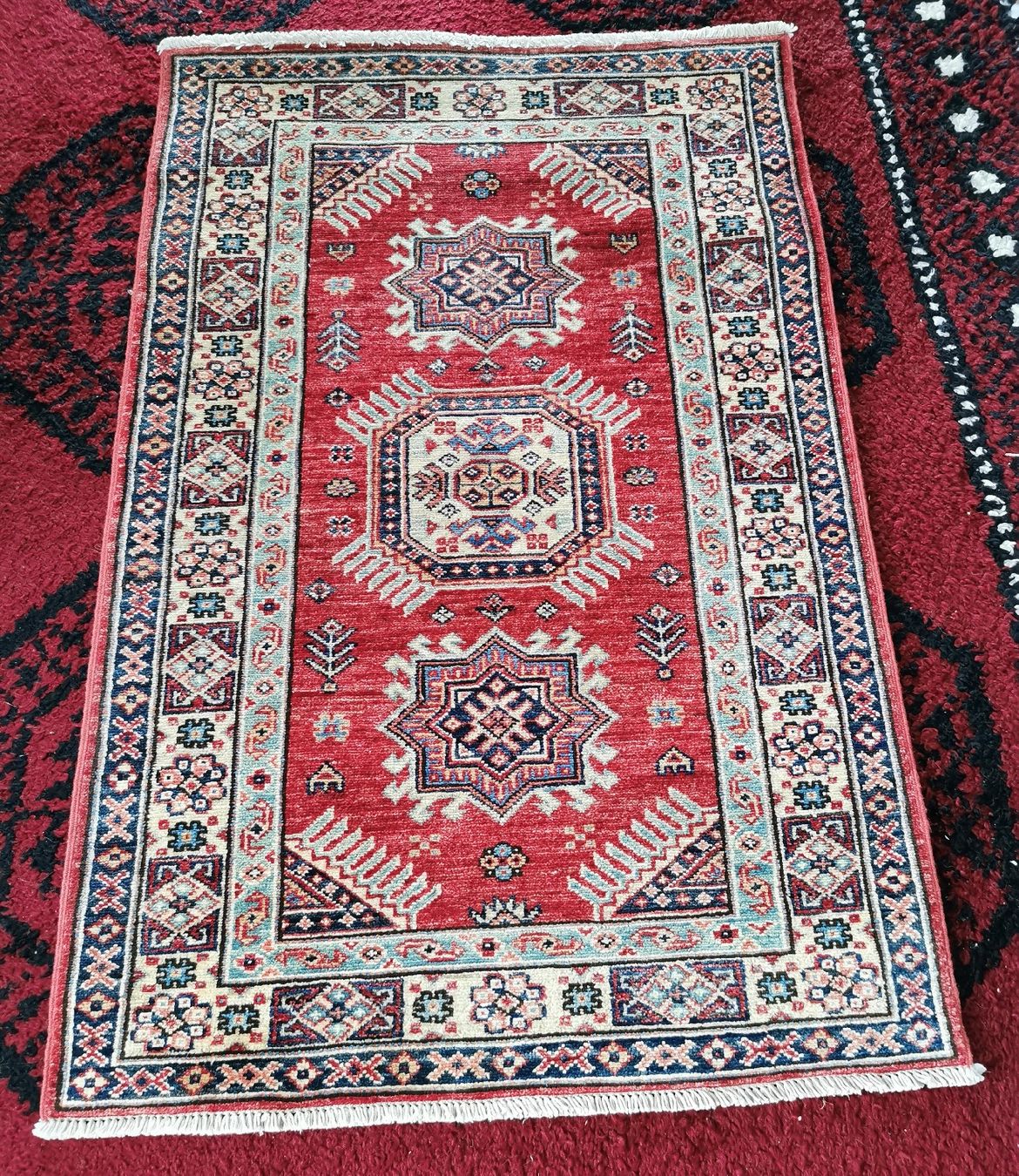 Teppiche: Orientteppich rot gemustert 130 x 84 cm – Gebraucht aus Frasnacht von krutsta1
