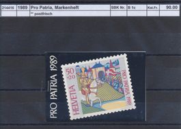 1989 Pro Patria, Markenheftchen, ** postfrisch (Heft 1c)