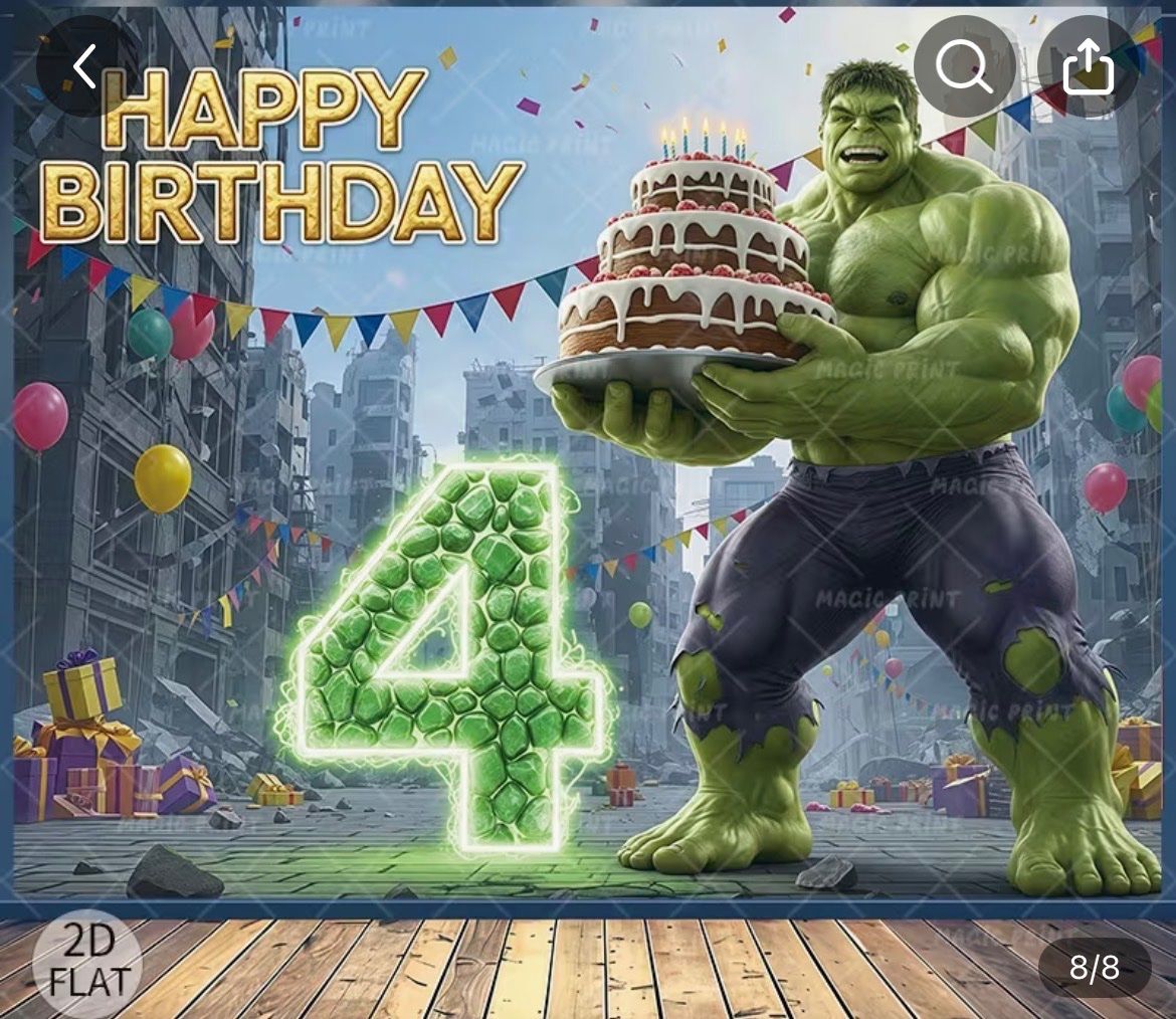 Tutte le decorazioni: Hulk Geburtstag Deko Set, 4. Geburtstag – Nuovo e nell'imballaggio originale da Zürich venduto da mar_myz6