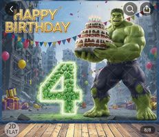 Hulk Geburtstag Deko Set, 4. Geburtstag