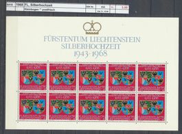 1968 FL, "Silberhochzeit" - Kleinbogen ** postfrisch