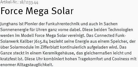 Orologi: Solar-Armbanduhr Junghans 18/1000 – Usato da Reinach BL venduto da hpr1953 1