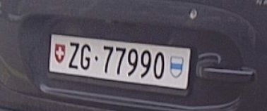 Insegne: Kontrollschild ZG 77990 – Usato da Bad Ragaz venduto da ele_62tq