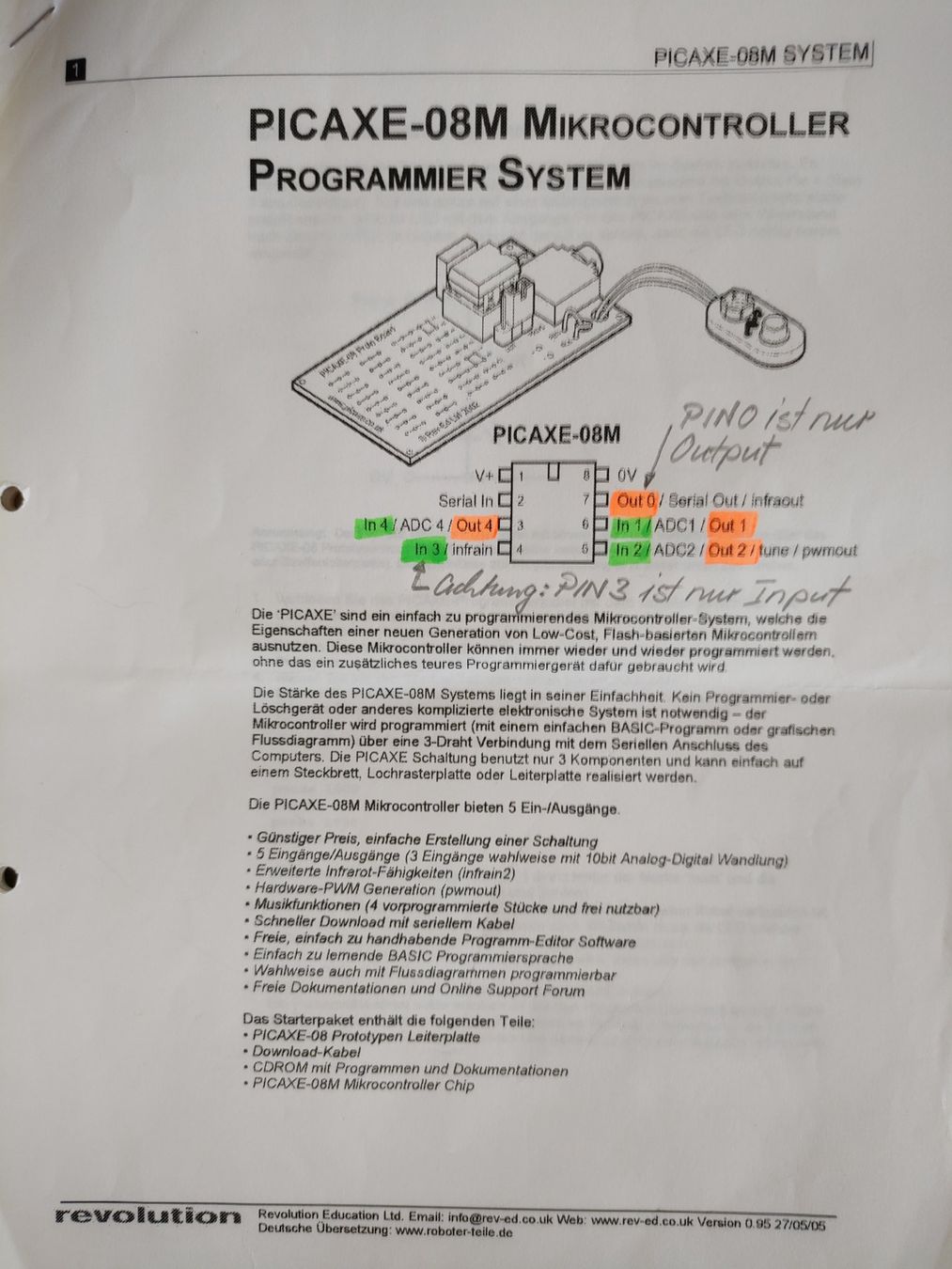 Composants électroniques: PICAXE Microcontroller 08M und 18X mit Buch und Zubehör – D'occasion à Riehen par Karuch 2