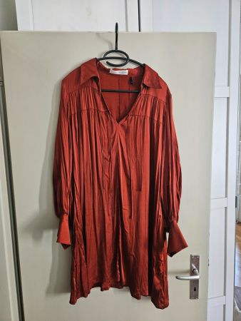Seidenkleid Pieszak Grösse 34 rostrot, aufgeraut