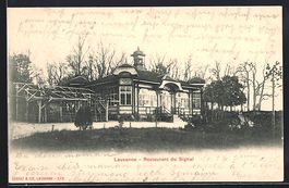 AK Lausanne, Restaurant du Signal, 1902