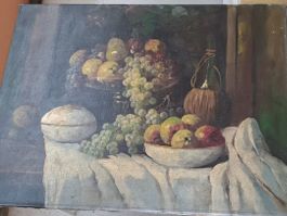 Bodegón Ölgemälde Obst, auf Leinwand