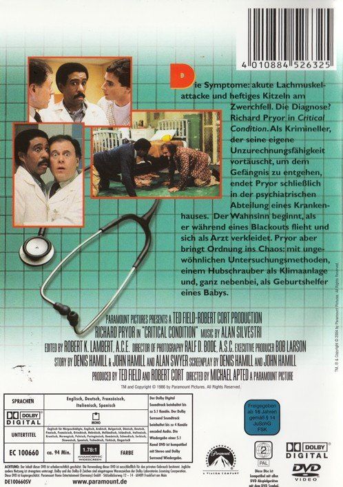 Alle DVDs: Critical Condition [DVD] – Gebraucht aus Reckingen VS von Melando 1