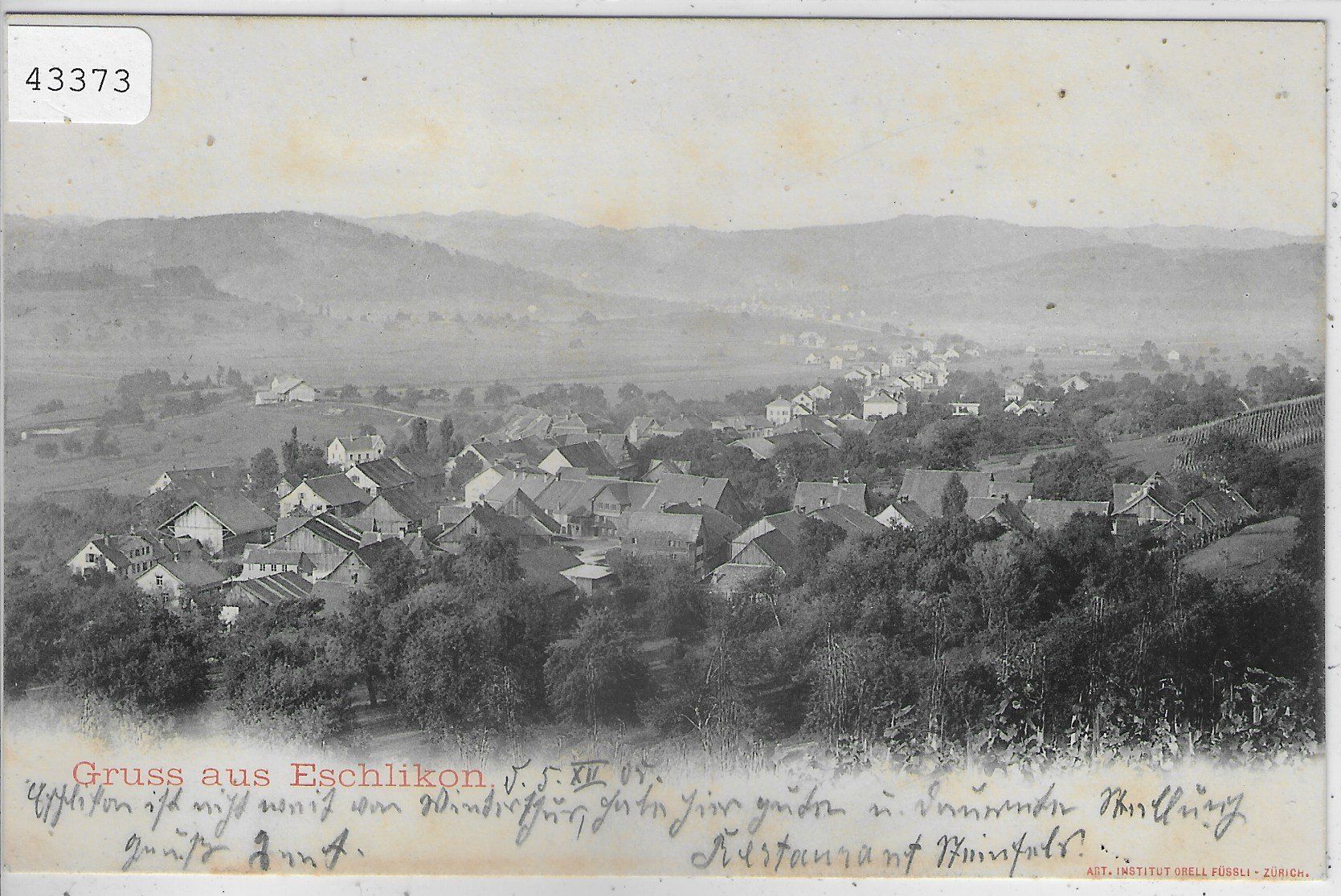Cartoline postali: Gruss aus Eschlikon 1905 – Usato da Ettingen venduto da Kartenplanet