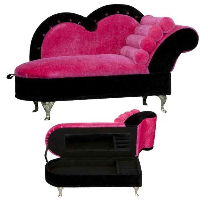 Schmuckkästen: Schmuckschatulle / Schmuckbox "Sofa" mit samtigen Bezug – Neu und originalverpackt aus Illnau von Demoniac
