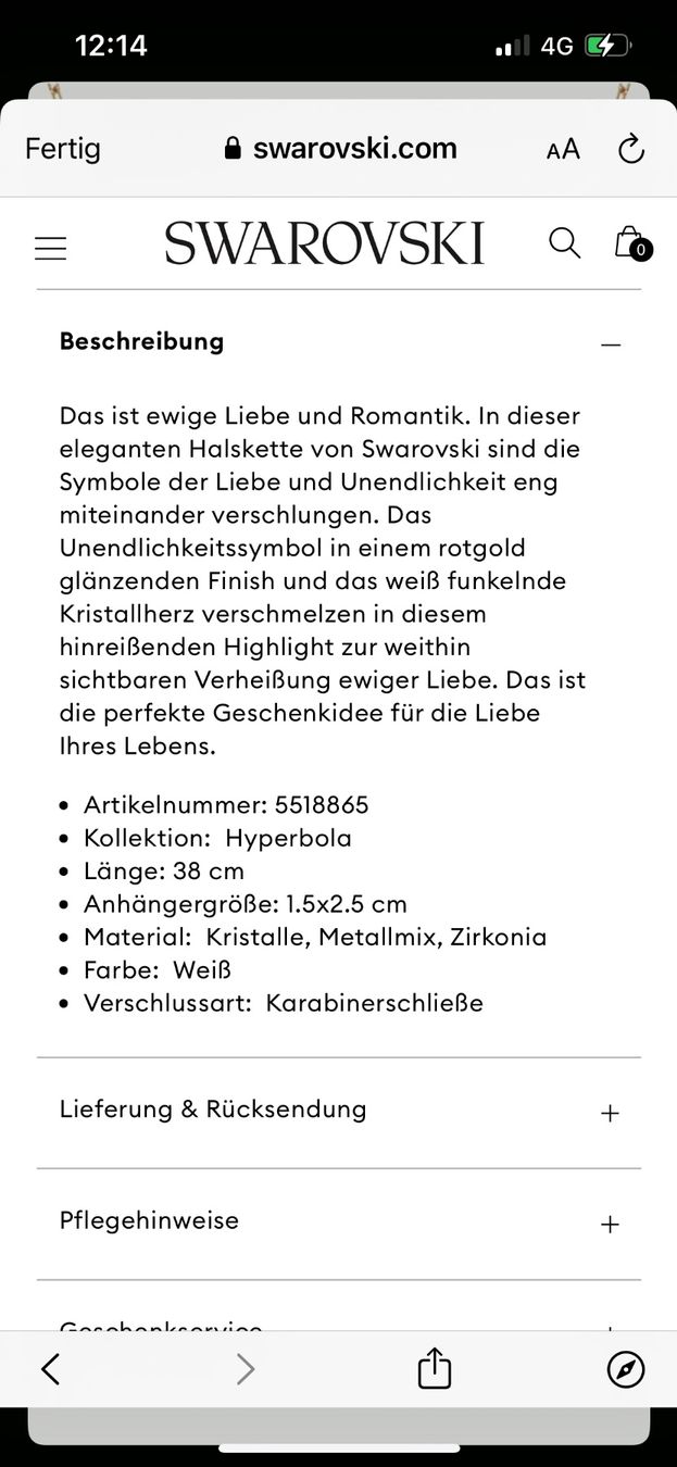 Swarovski Catenine: Swarovski Halskette – Usato da Dättwil AG venduto da Janine_12345 4