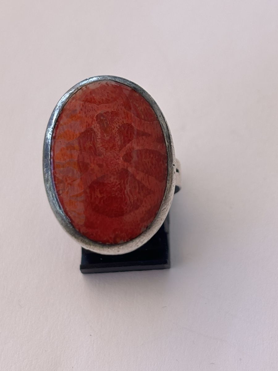 Bagues: Silber Ring mit rotem Stein 925  – D'occasion à Langnau am Albis par flusspflege 1