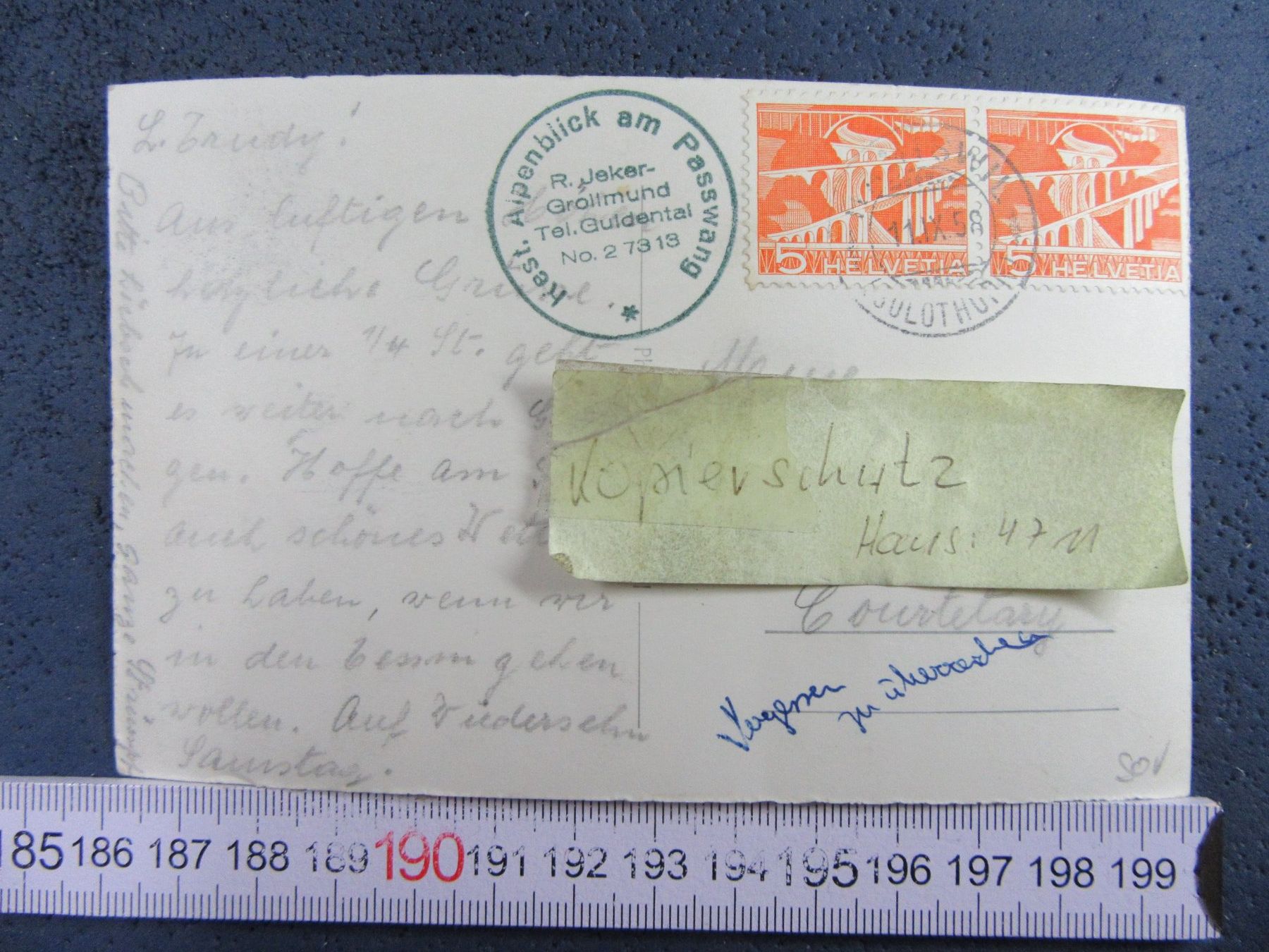Cartoline postali: PASSWANGSTRASSE REST.ALPENBLICK  RAMISWIL SO BERNER-ALPEN – Usato da Ettingen venduto da Hausi4711 2