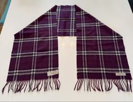 Burberry Schal, 100% Cashmere, Made in Scotland, Lila