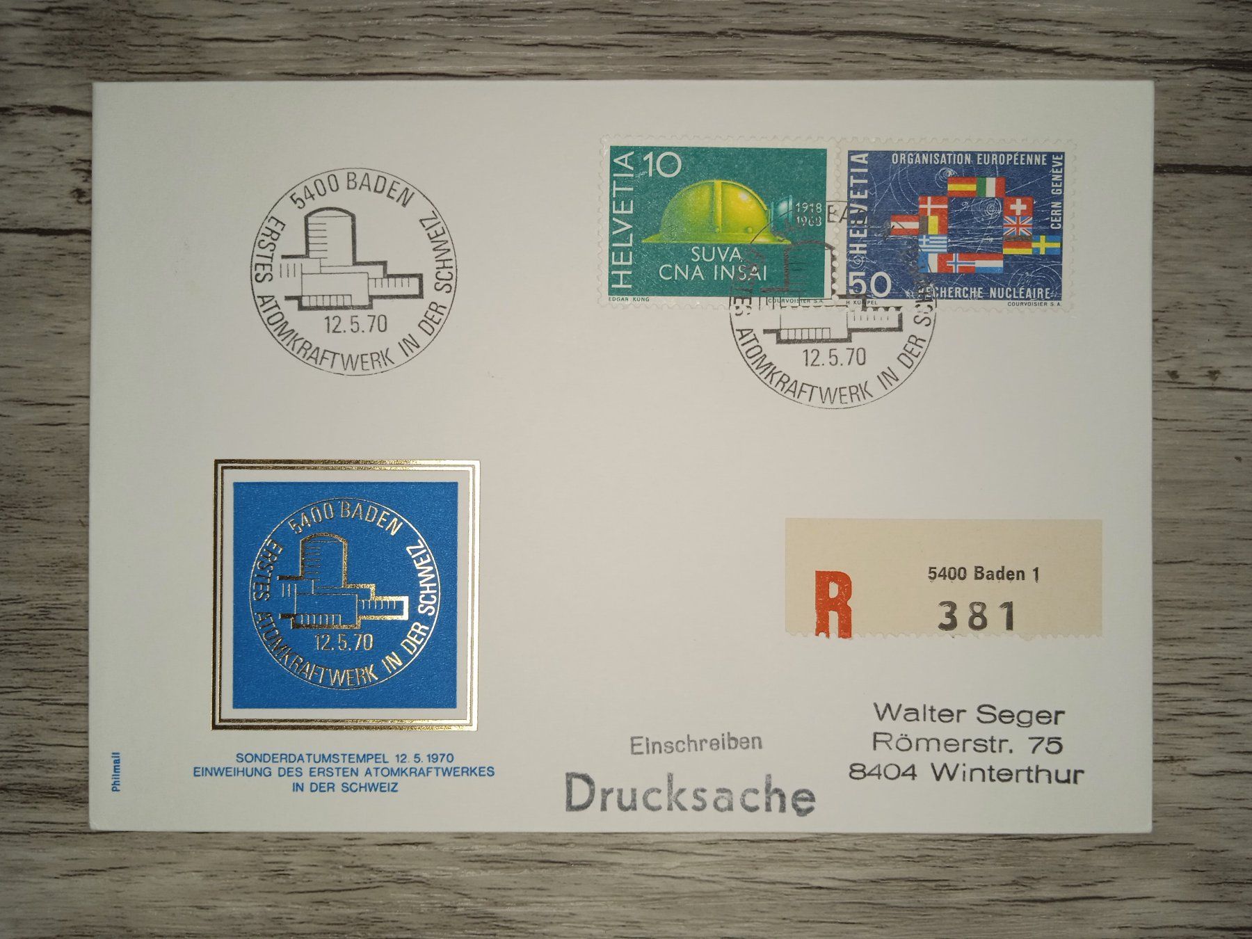 Tutti i francobolli: TR16 Enveloppe  + Timbre Suisse 1970 – Usato da Cousset venduto da Patrick_Collections
