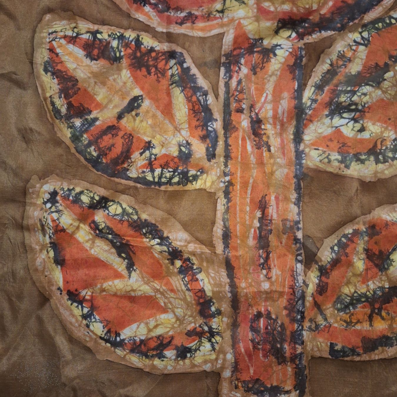 Foto & Immagini: Vintage Seide Batik Bild Blume (2) – Usato da Winterthur venduto da Goldpipau 3