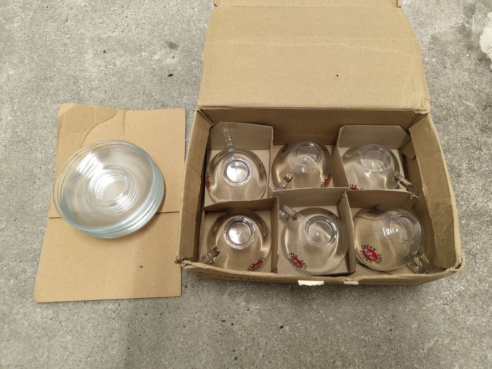 Cappucino Set Glas Teller und Tassen | Kaufen auf Ricardo