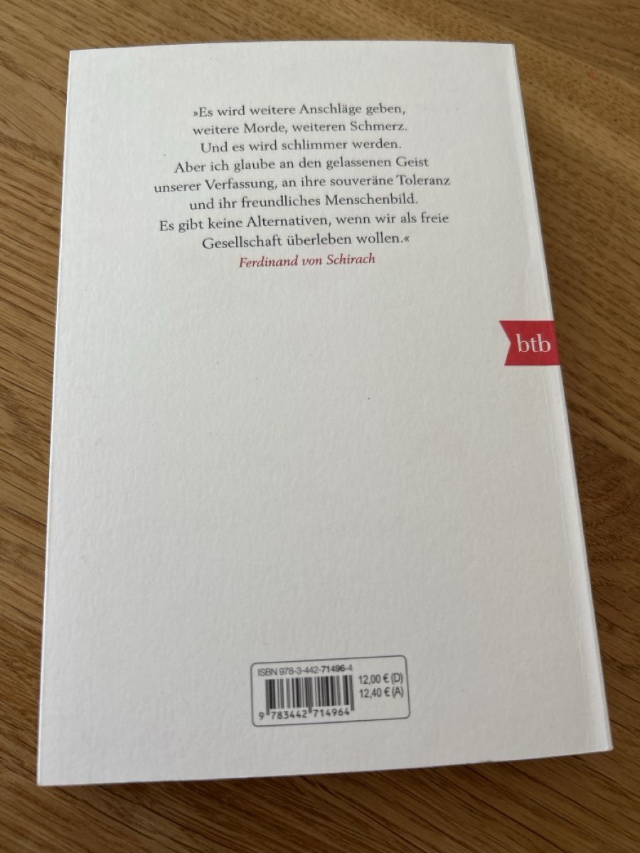 Livres: Ferdinand von Schirach Terror – Neuf (Voir description) à Zürich par sa__b2j8 1