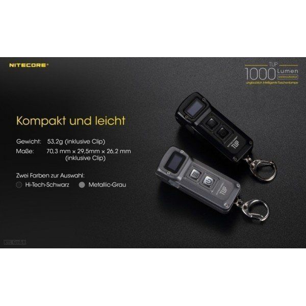 NiteCore Lampade: starke Schlüsselbundleuchte NiteCore TUP – Nuovo e nell'imballaggio originale da Grüningen venduto da Prolumin 4