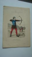 Bild Lithographie Pfeilbogenschütze 28 x 19,5 cm