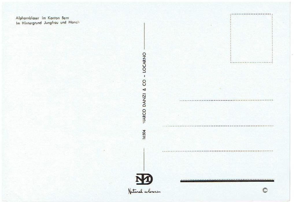 Cartes postales: Alphornbläser im Kanton Bern – D'occasion à Flims - Dorf par Stagediver 1