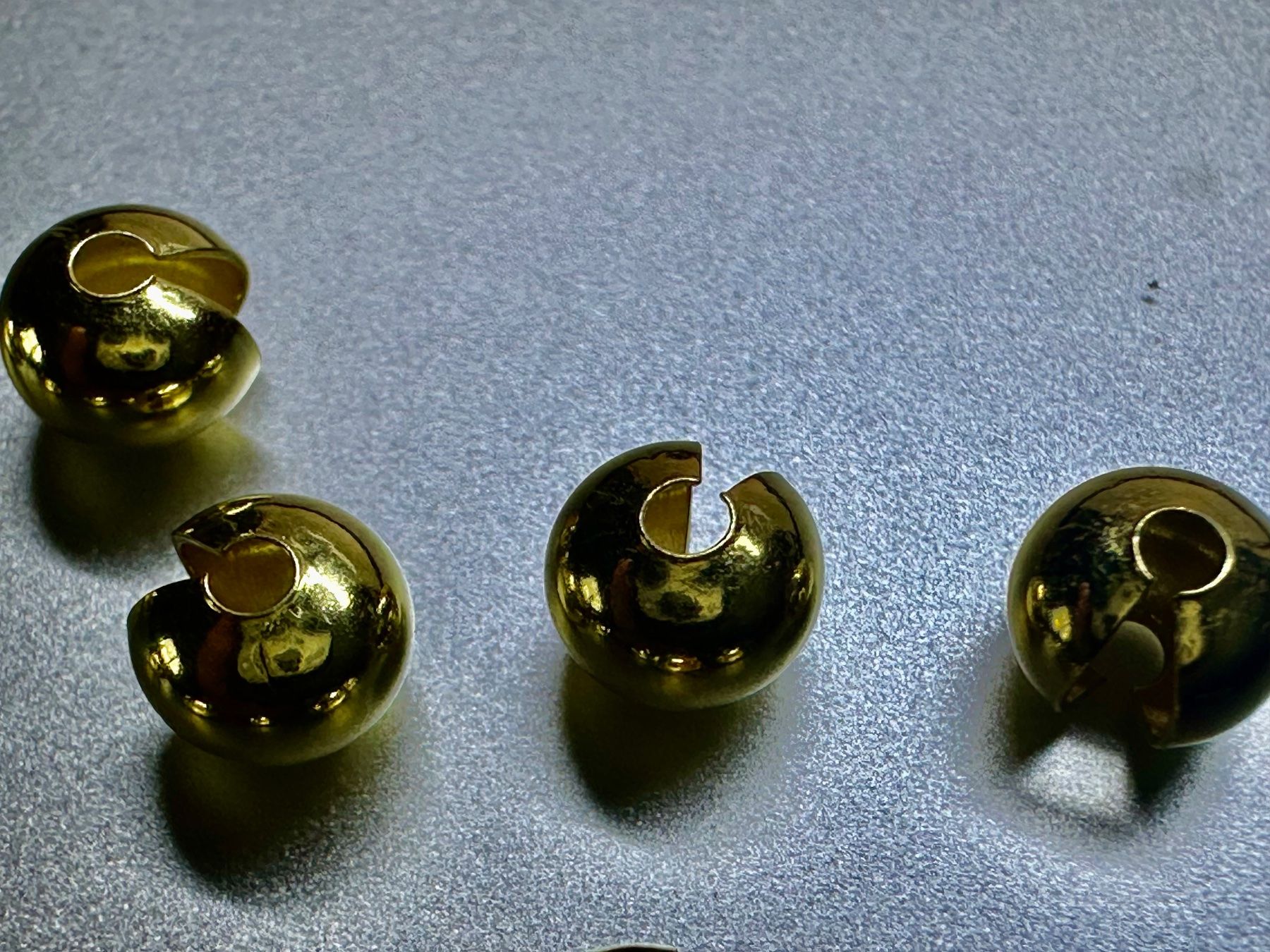 Perle (finte): Kaschierperlen Crimpschutz-Kugeln aus echtem Silber 5mm – Nuovo (secondo la descrizione) da Langenthal venduto da Seelenfreunde 6