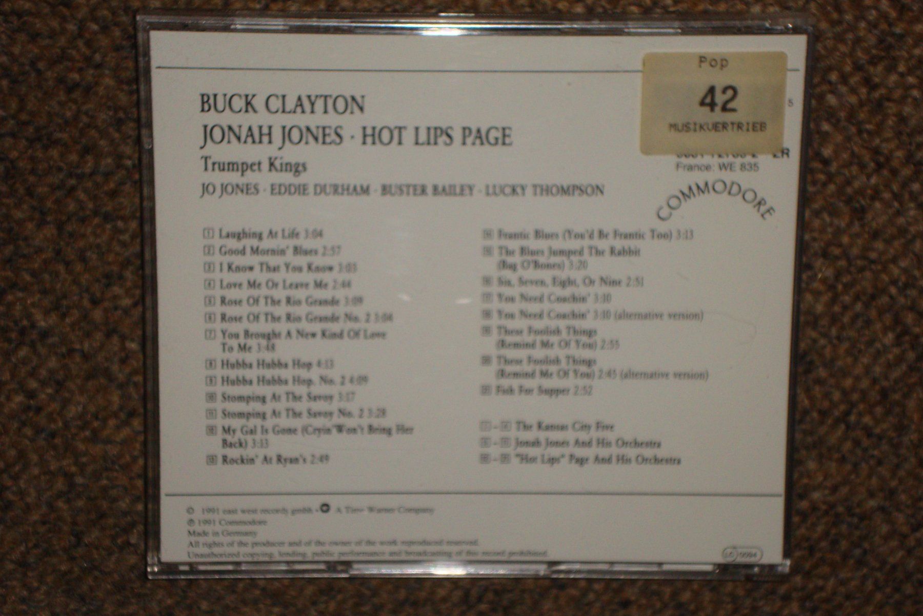 CD: Commodore Classics in Swing - Buck Clayton, Jonah Jones etc – Usato da Bern venduto da Uli_10_11 1