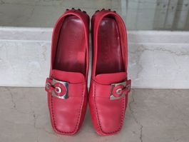 Mocassins Tod’s femme cuir rouge (38)