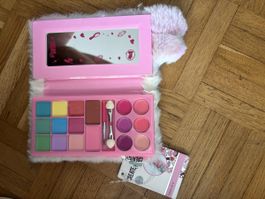 Make-up Palette Kinder Kosmetik Set mit Spiegel pink Neu