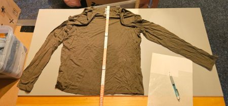 Damenshirt pageone Khaki Grösse M mit Schulter-Aussschnitten
