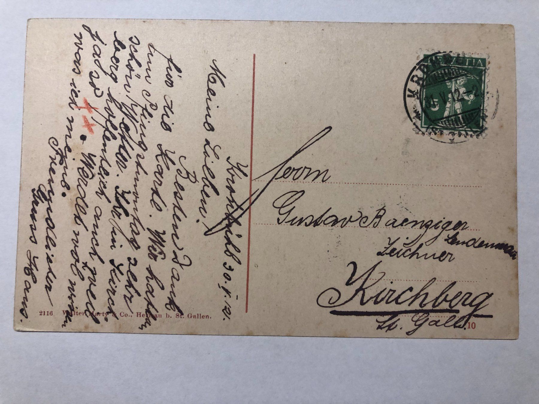 Cartoline postali: Wittenbach Station (Bahnhof) 1912 – Usato da Pfäffikon ZH venduto da Waltoversand 1