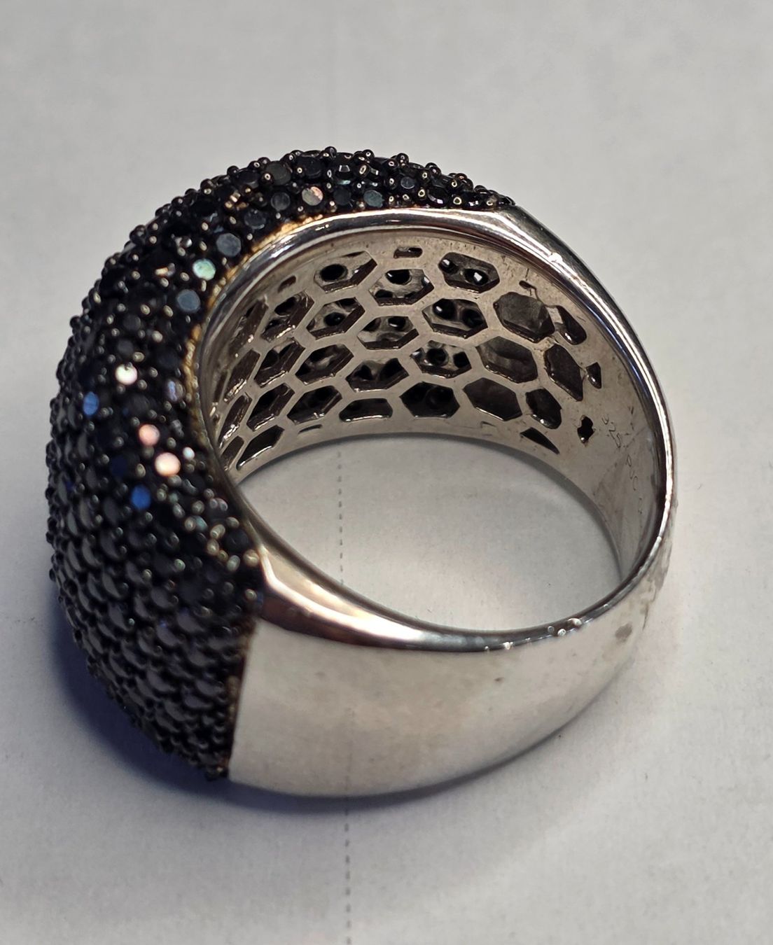 Bagues: Schwarzer Spinel Silber Fingerring – Neuf (Voir description) à Zürich par benedikt12 1