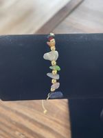 Joli bracelet en corde avec pierres /amethyste/quartz /