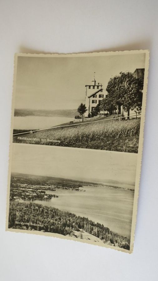 Ansichtskarten: Fünfländerblick mit Bodensee - 1951 – Gebraucht aus Jona von centumprata
