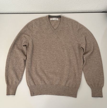 Brunello Cucinelli Cashmere Pullover V-Neck, Top Zustand