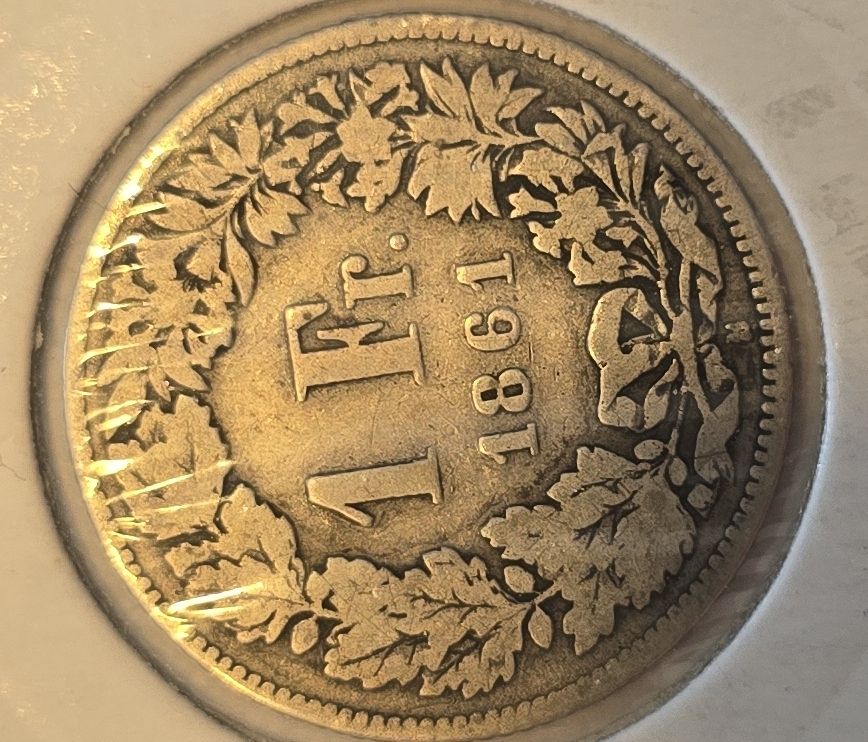 Toutes les monnaies: 1 Franc Suisse 1861 Argent – D'occasion à Fribourg par yan_z5fr