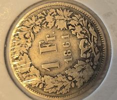 1 Franc Suisse 1861 Argent