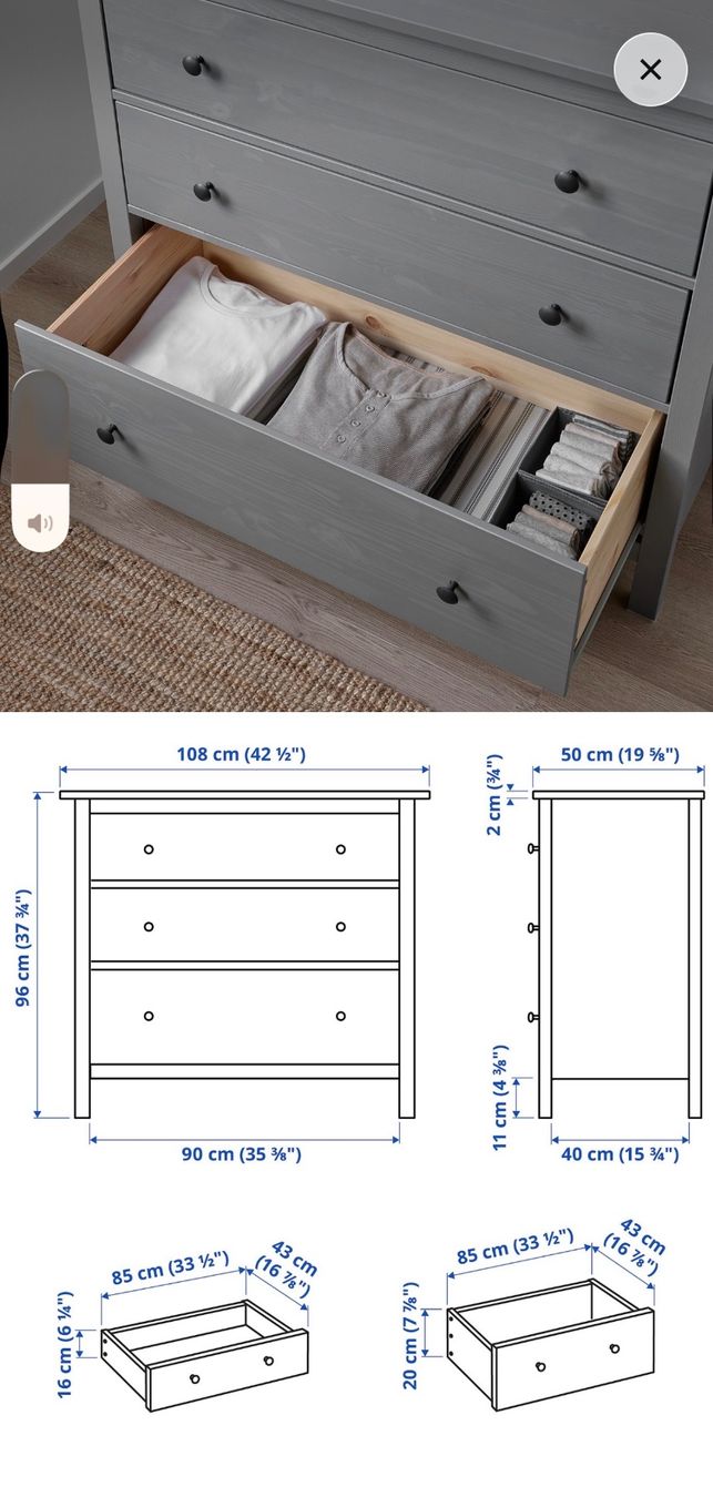 Ikea Kommoden: IKEA HEMNES Kommode - Grau – Gebraucht aus Uetikon am See von gko_lpw8 2