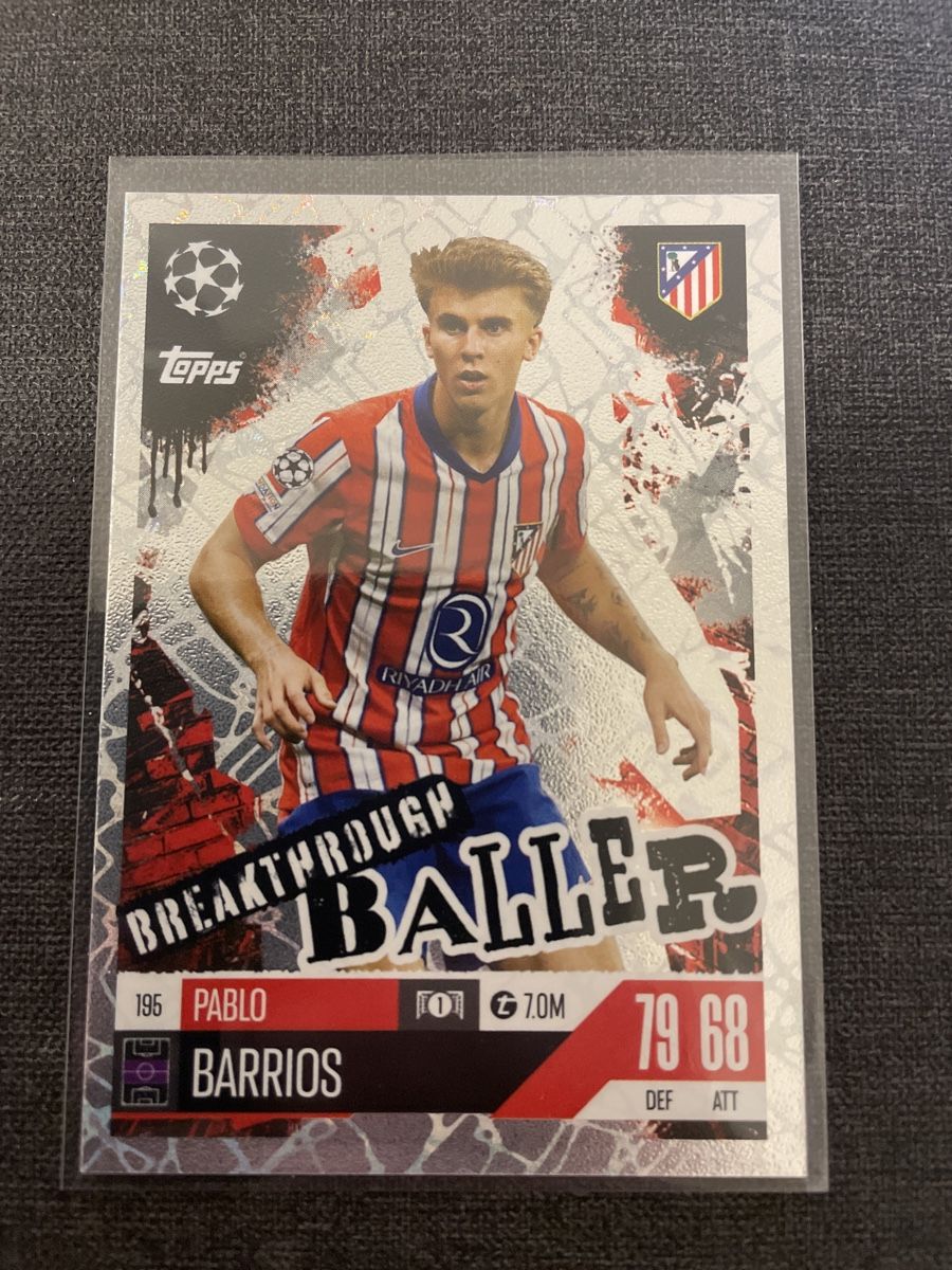 Topps Match Attax Pablo Barrios Atlético de Madrid (Neu (gemäss ...