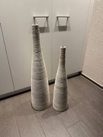 Bodenvasen Set - 80 & 100 cm - Weiss/Creme