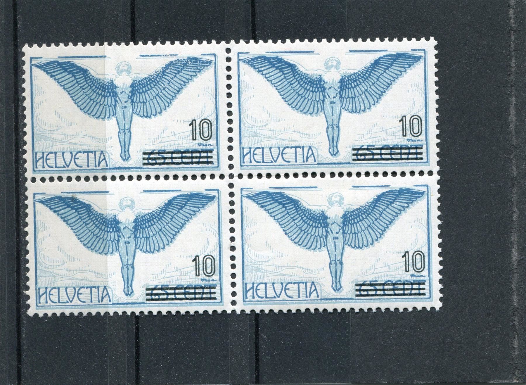 Tutti i francobolli: 1938 Nr.22a.1.09 V'block mit Attest – Usato da Winterthur venduto da Kyoung